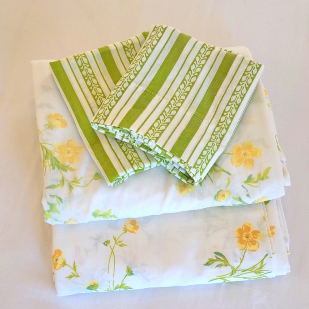 VINTAGE DBL Sz Bedding Curation 4 Pcs - Picture 12 of 13